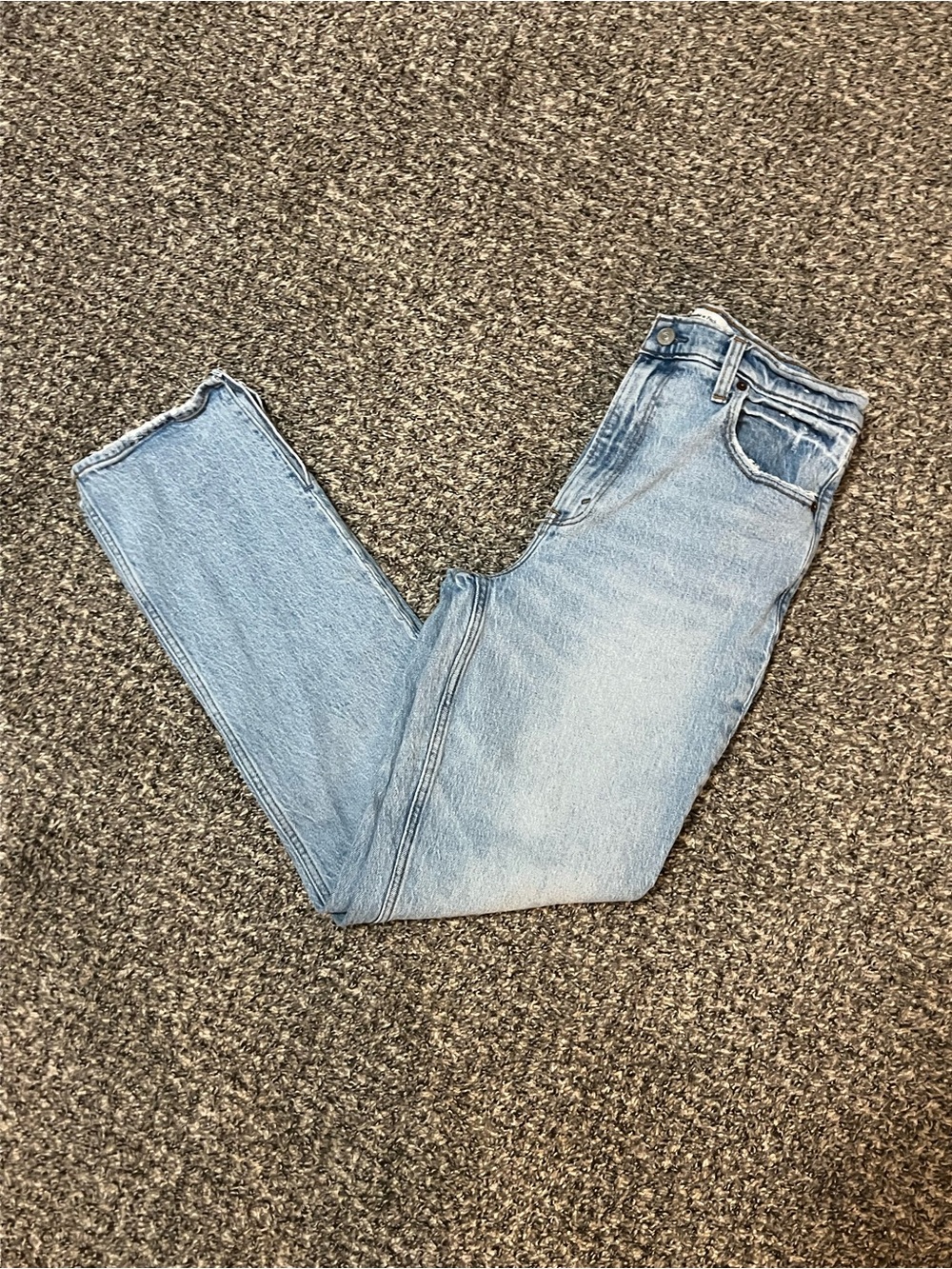 Abercrombie & Fitch Light Blue High Rise '90s Straight Jeans